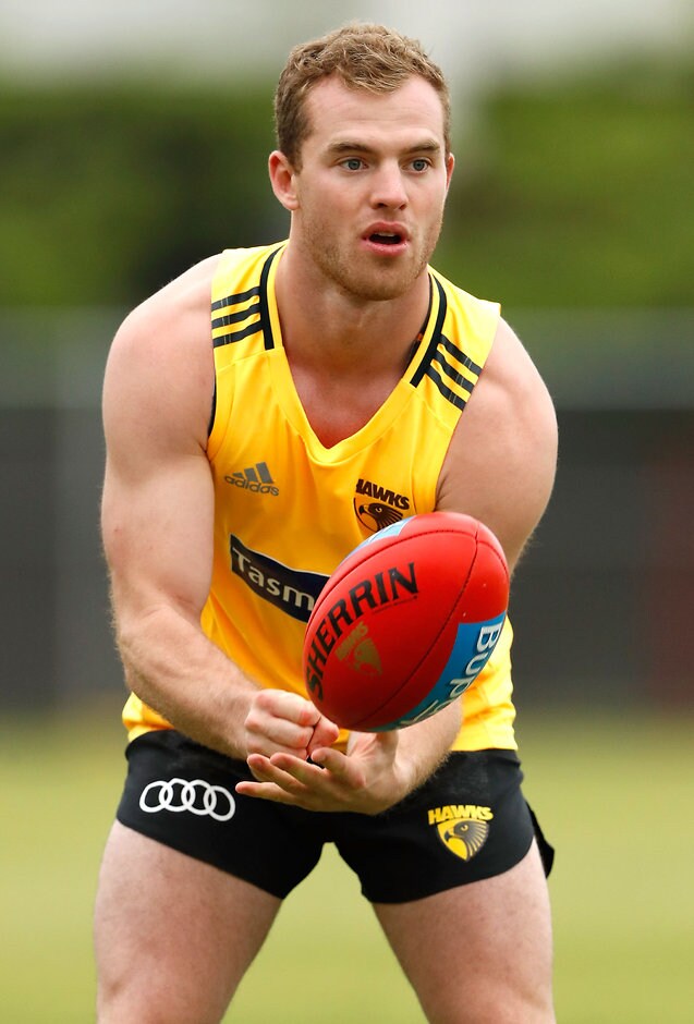AFL 2016 Training - Hawthorn 051216 MELBOURNE, AUSTRALIA - DECEMBER 5: Tom Mitchell of the Hawks during the Hawthorn Hawks training session at the Ricoh Centre in Melbourne, Australia on December 5, 2016. (Photo by Adam Trafford/AFL Media)